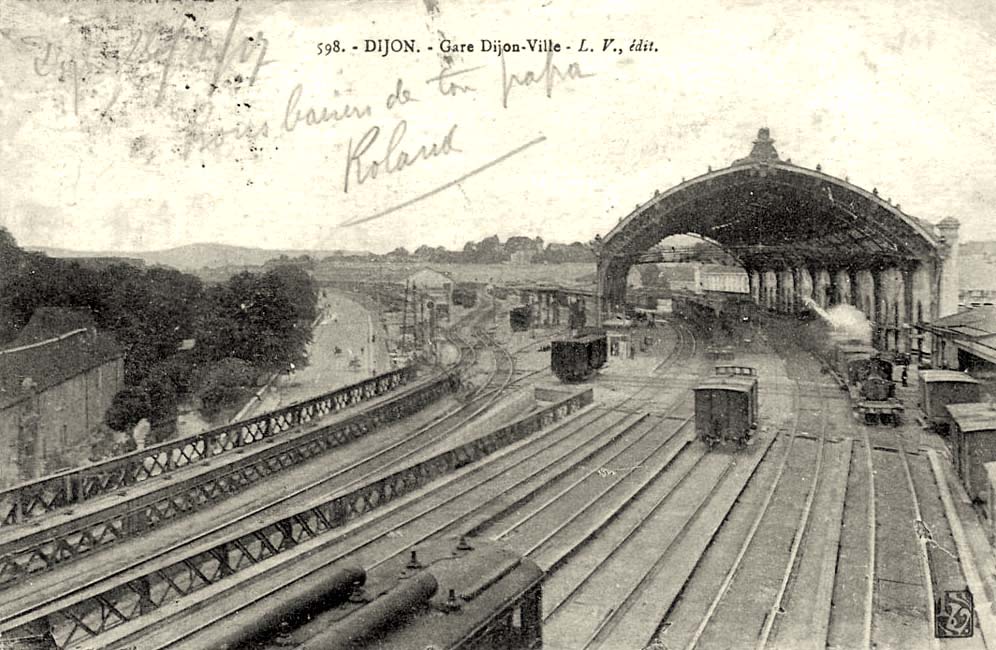 Dijon. Gare Dijon-Ville, 1917