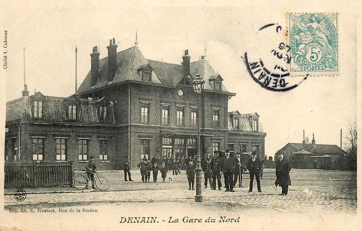 Denain. La Gare du Nord chemin de Fer, 1906