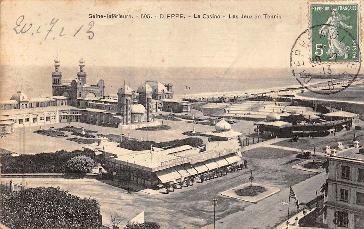 Dieppe. Le Casino, Les Jeux de Tennis, 1913