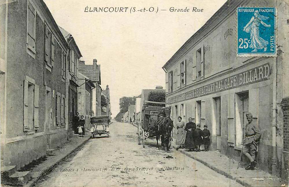Élancourt. Grande Rue, Café et Billard