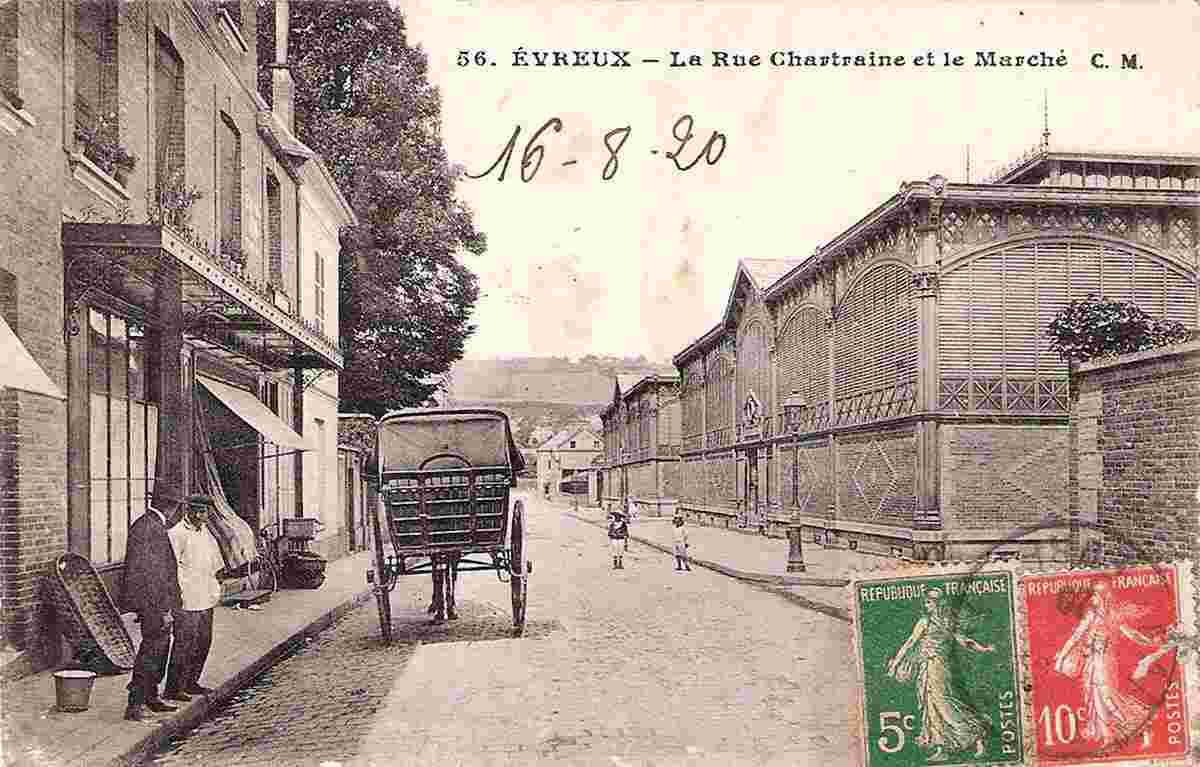 Évreux. Marché couvert sur rue Chantraine, 1920