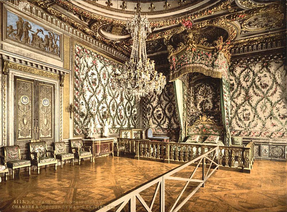 Fontainebleau. Bedroom of Marie Antoinette, Fontainebleau Palace, 1890