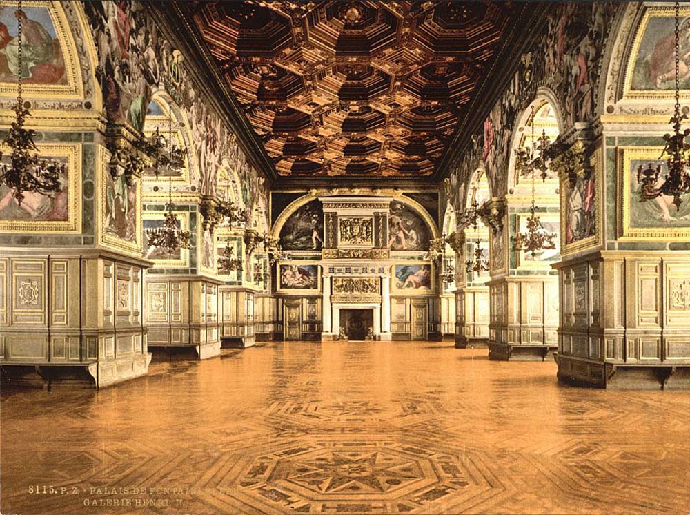 Fontainebleau. Gallery of Henry II, Fontainebleau Palace, 1890