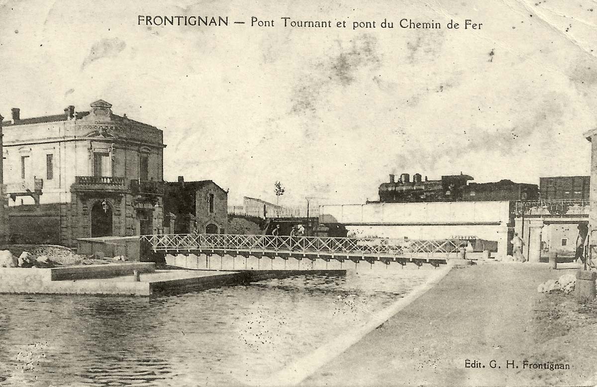 Frontignan. Pont Tournant et pont du Chemin de Fer