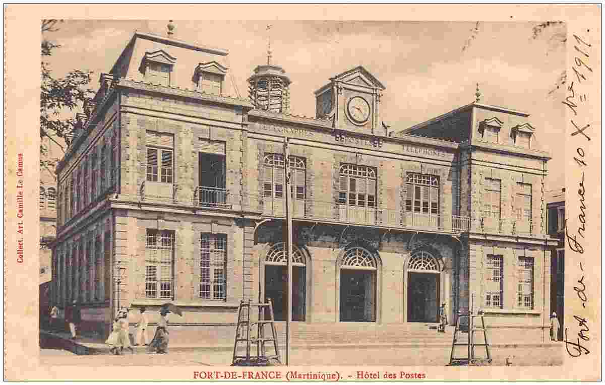 Fort-de-France. L'Hôtel des Postes, 1911
