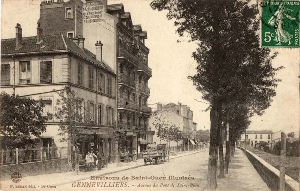 Gennevilliers. Avenue du Pont de Saint Ouen, 1909