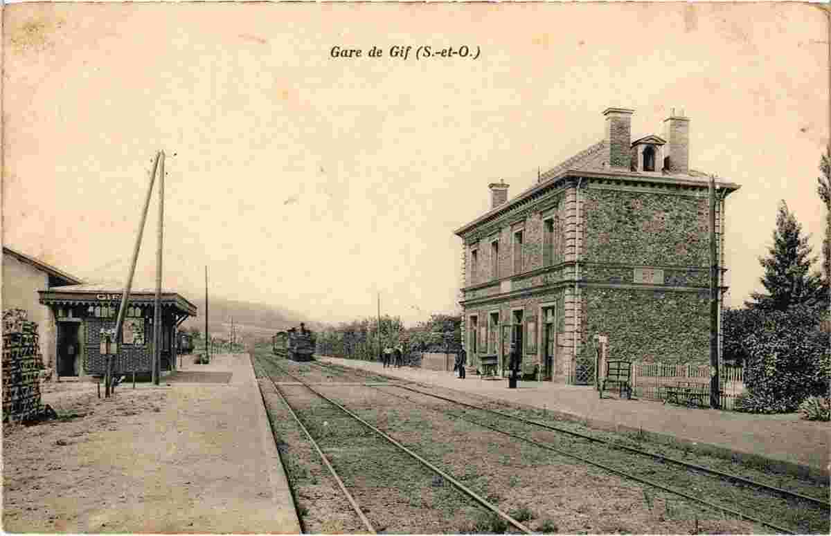 Gif-sur-Yvette. La Gare, Train, 1906
