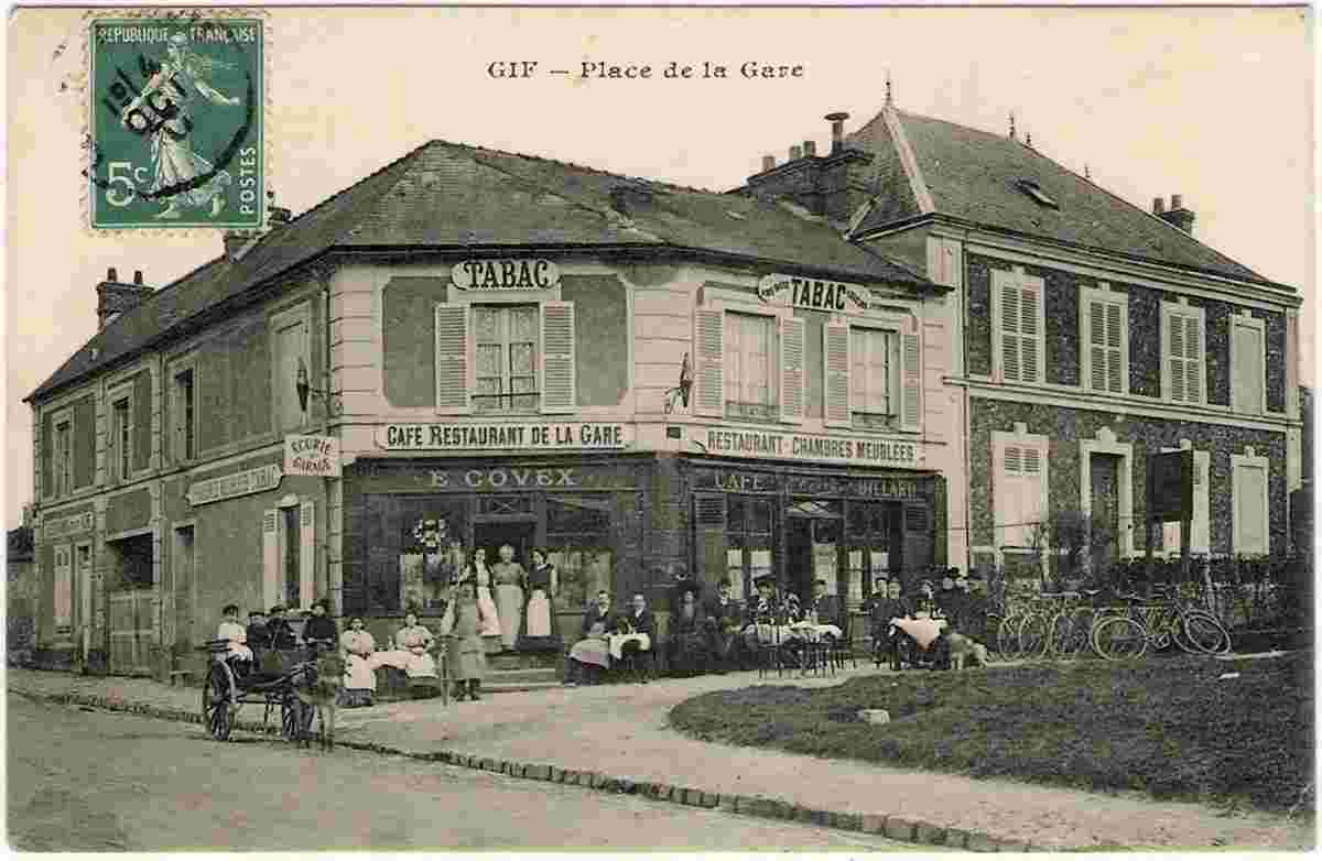 Gif-sur-Yvette. Place de la Gare, Café, Restaurant, Tabac E. Covex