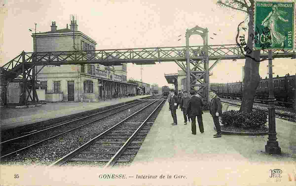 Gonesse. La Gare, plateforme, 1922