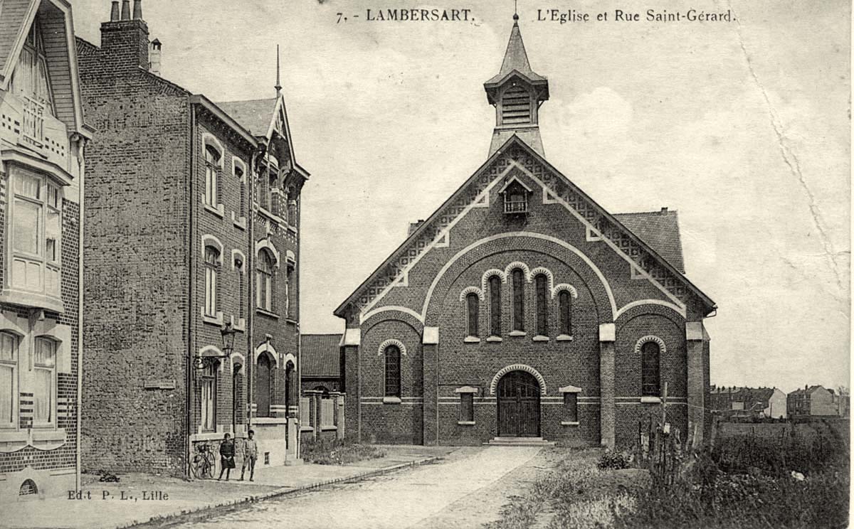 Lambersart. L'Église et Rue Saint-Gérard