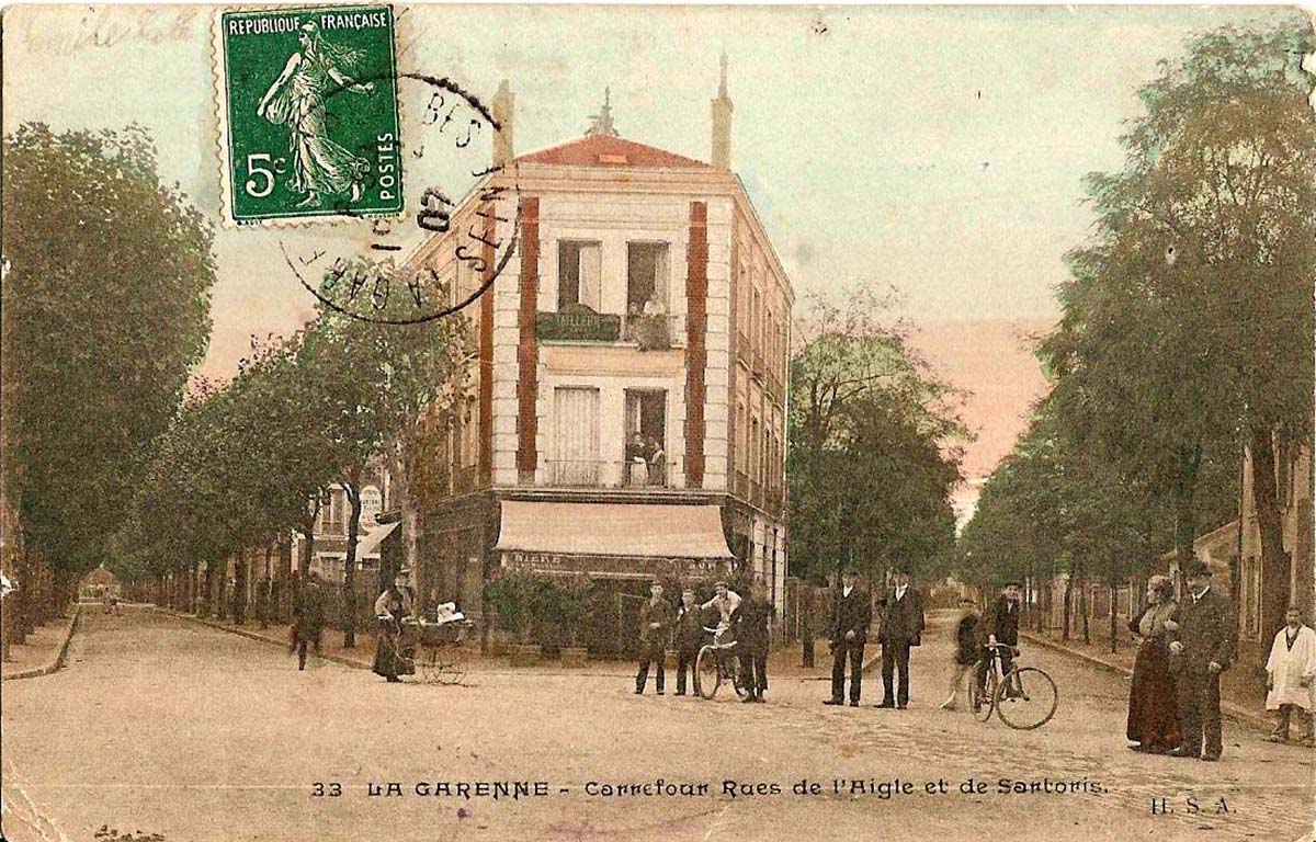 La Garenne-Colombes. Carrefour Rues de l'Aigle et de Sartoris