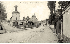 Lagny-sur-Marne. Rue Saint-Denis et Tour