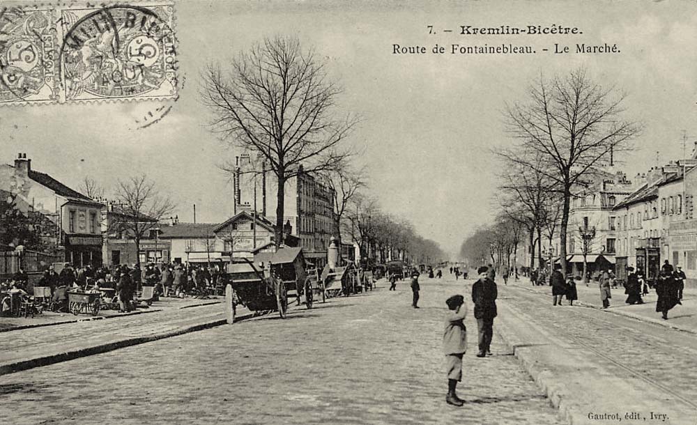 Le Kremlin-Bicêtre. Route de Fontainebleau, Le Marché