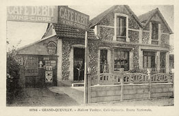 Le Grand-Quevilly. Maison Verlaye, Café-Epicerie, Route Nationale