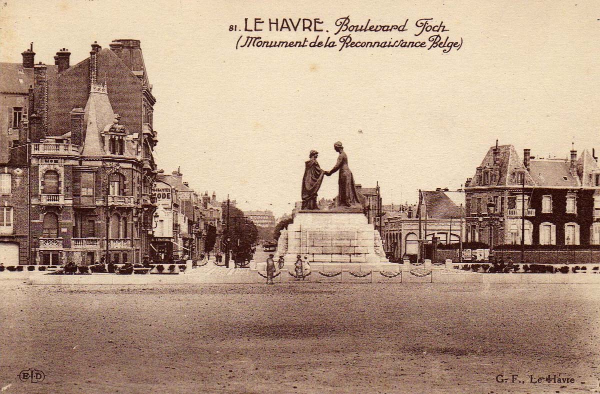 Le Havre. Monument de la Reconnaissance Belge à Boulevard Foch