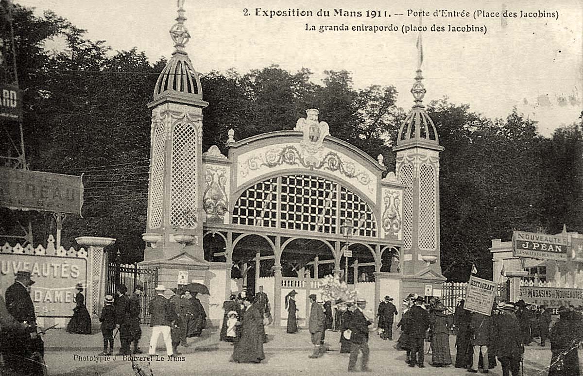 Le Mans. Exposition du Mans 1911, Porte d'Entrée (Place des Jacobins)