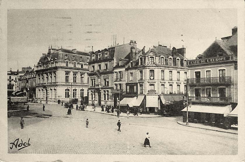 Le Mans. La Place de Republique, Café de l'Europe, 1948