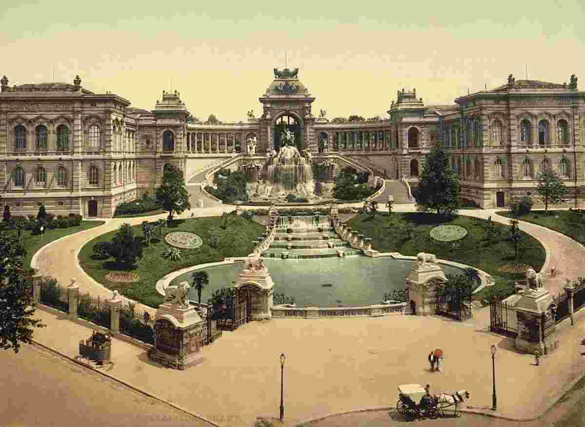 Marseille. Palais Longchamps, vers 1890