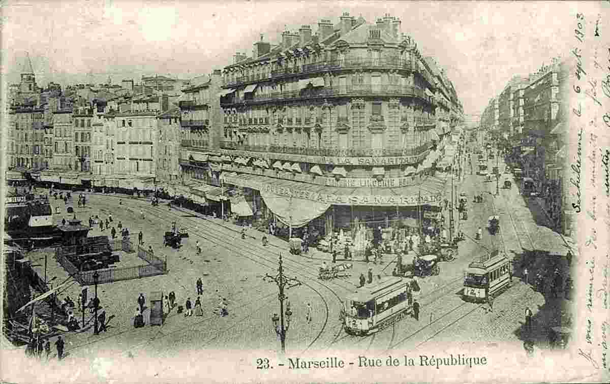 Marseille. Rue de la République, 1913