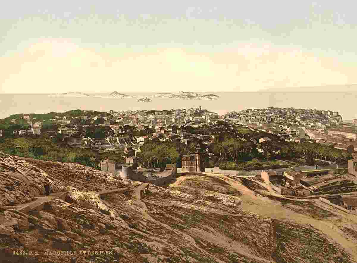Marseille. Vue de Notre-Dame de la Garde, vers 1890
