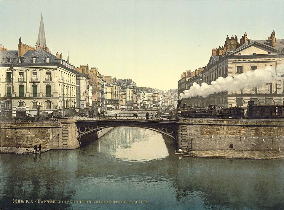 Nantes. Confluent de L'Erdre et de la Loire, vers 1890