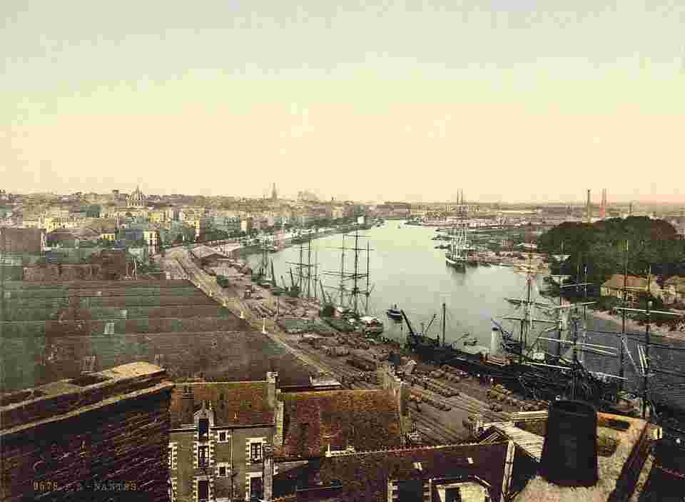 Nantes. Panorama de, vers 1890