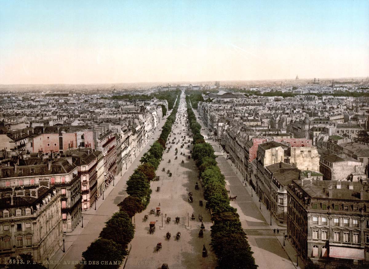 Paris. Avenue des Champs-Élysées, circa 1890