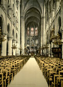 Paris. Notre Dame, interior, circa 1890