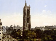 Paris. St. James' tower, circa 1890