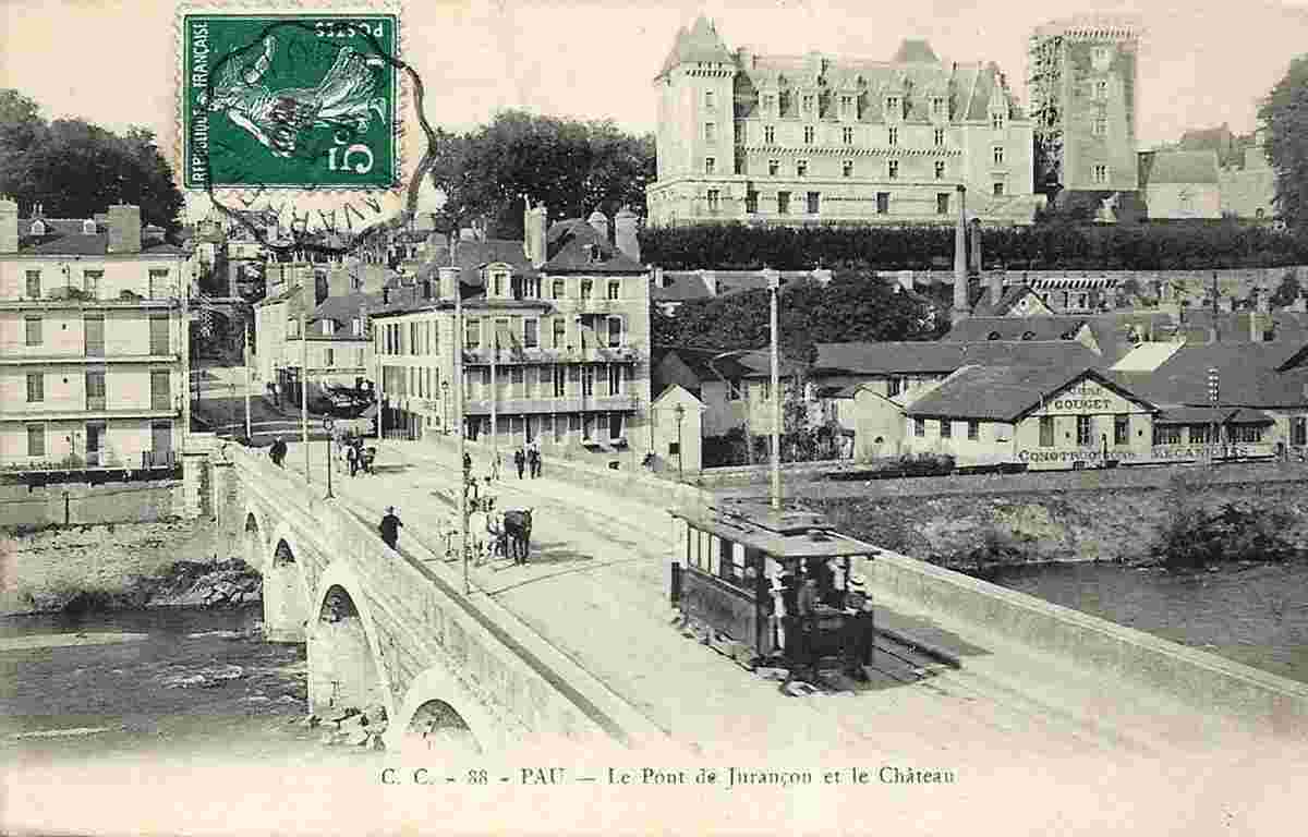 Pau. Le Pont de Jurançon et le Château