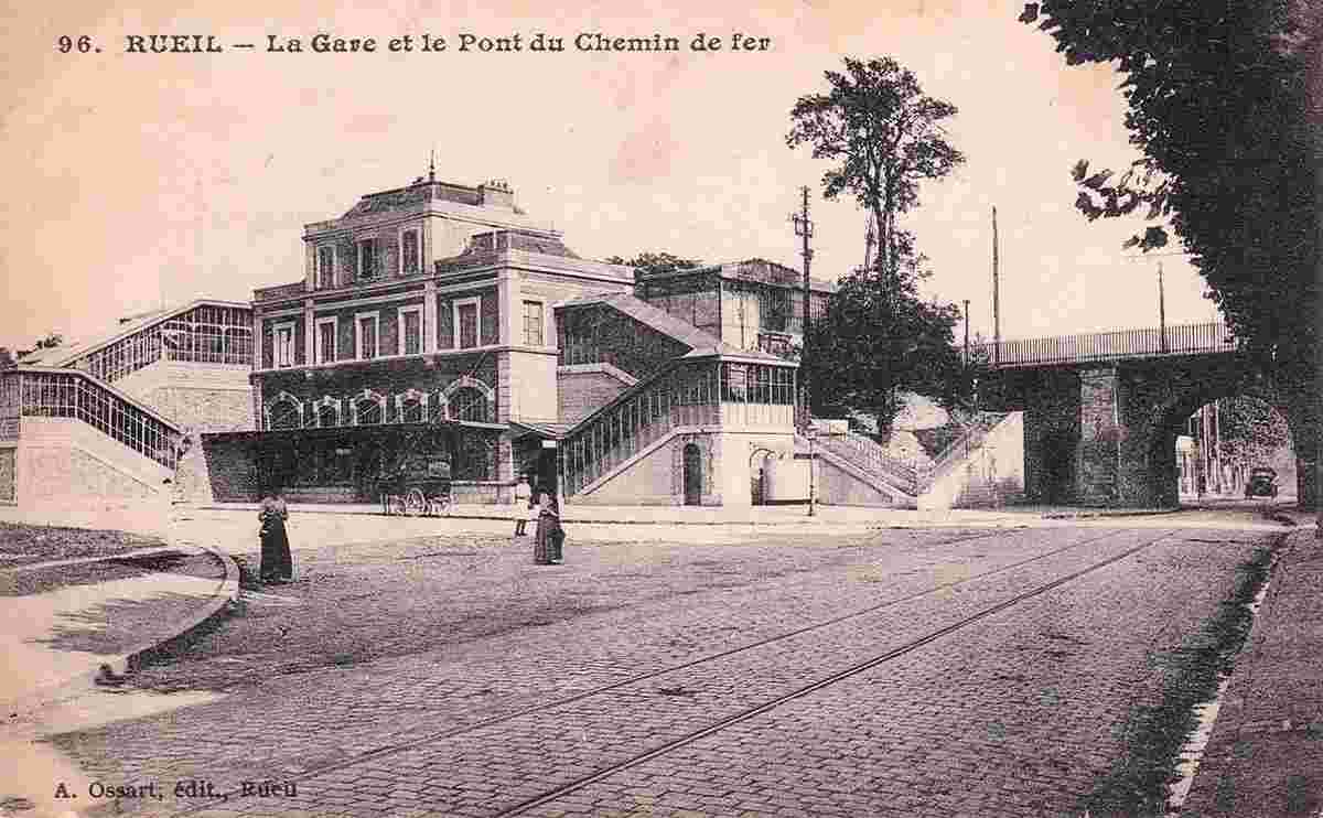 Rueil-Malmaison. La Gare et le Pont du Chemin de Fer, 1923