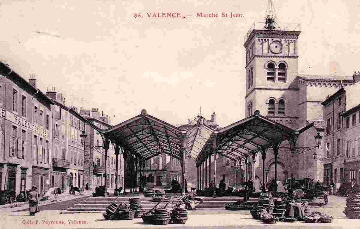 Valence. la Place St Jeanla et Marché 