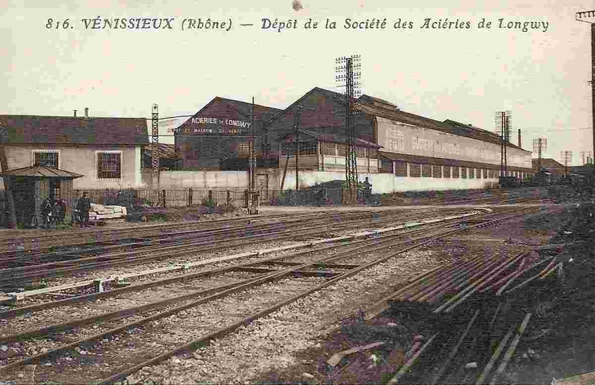 Venissieux. Dépôt de la Société des Aciéries de Longwy, 1925