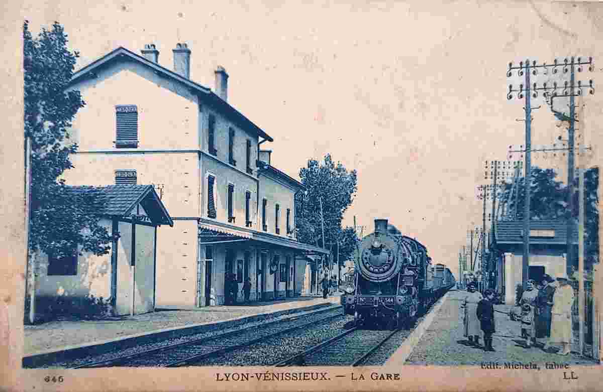 Venissieux. La Gare et le Train, 1934