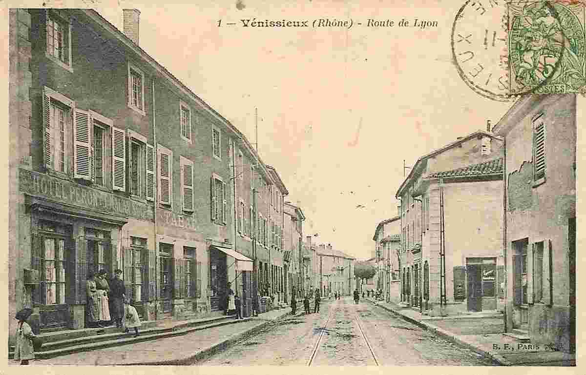 Venissieux. Route de Lyon, 1908