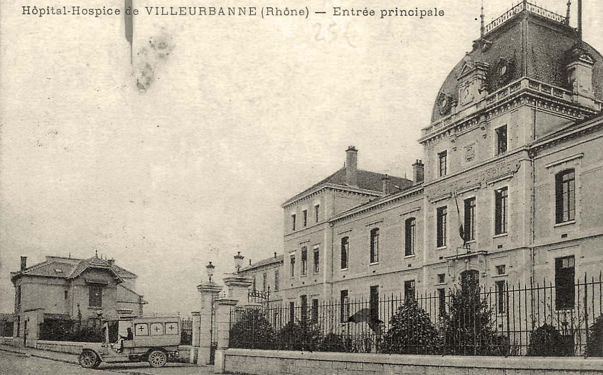 Villeurbanne. Hospice-Hôpital, entrée principale