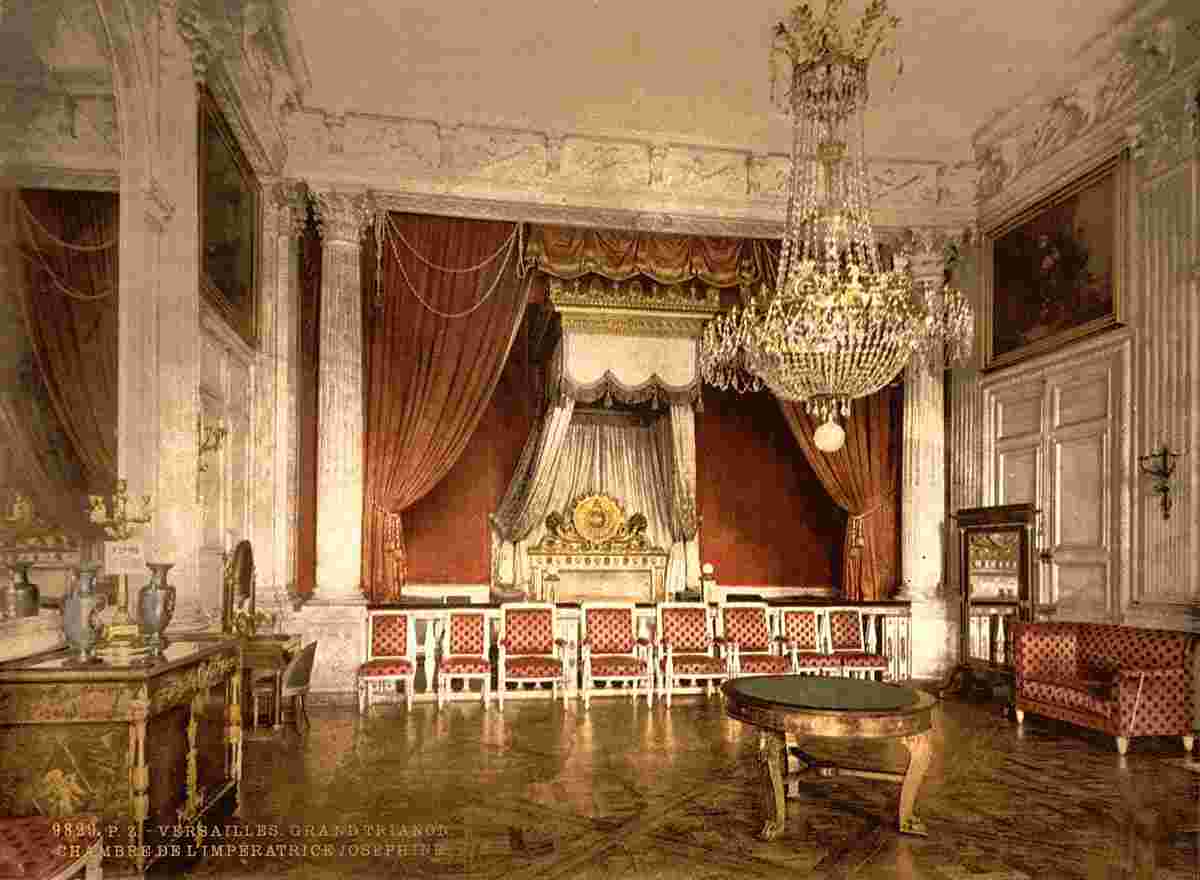 Versailles. Grand Trianon, chambre de l'impératrice Joséphine, puis chambre de l'impératrice Marie-Louise, 1890