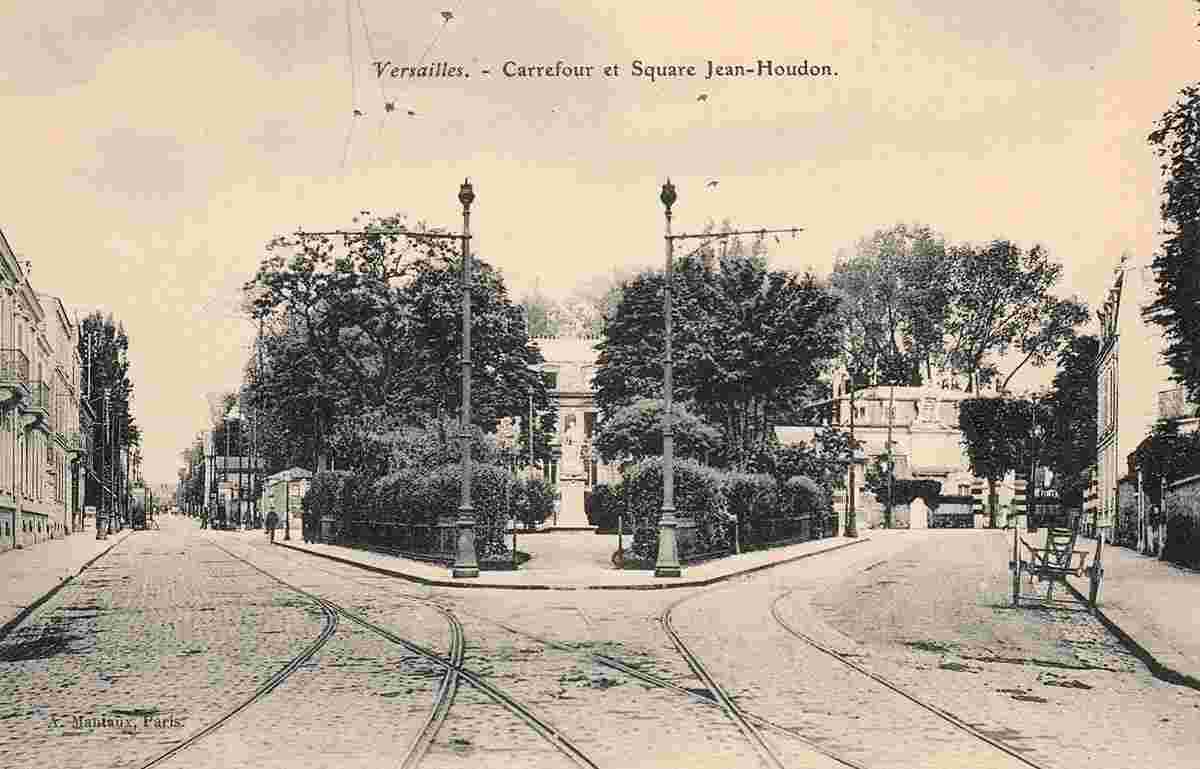 Versailles. Carrefour et Place Jean Houdon