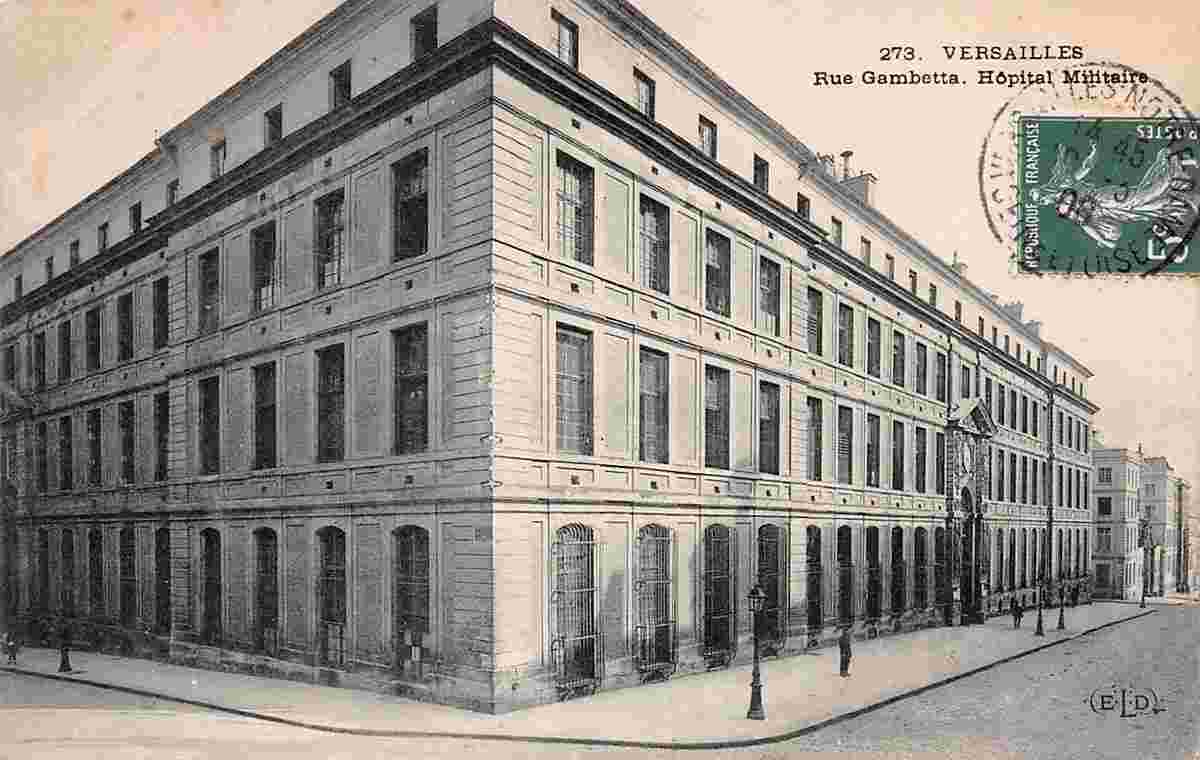 Versailles. Rue Gambetta, Hopital Militaire, 1908