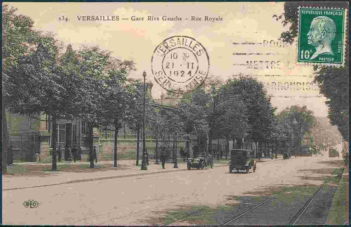 Versailles. Rue Royale, la Gare rive gauche, 1924