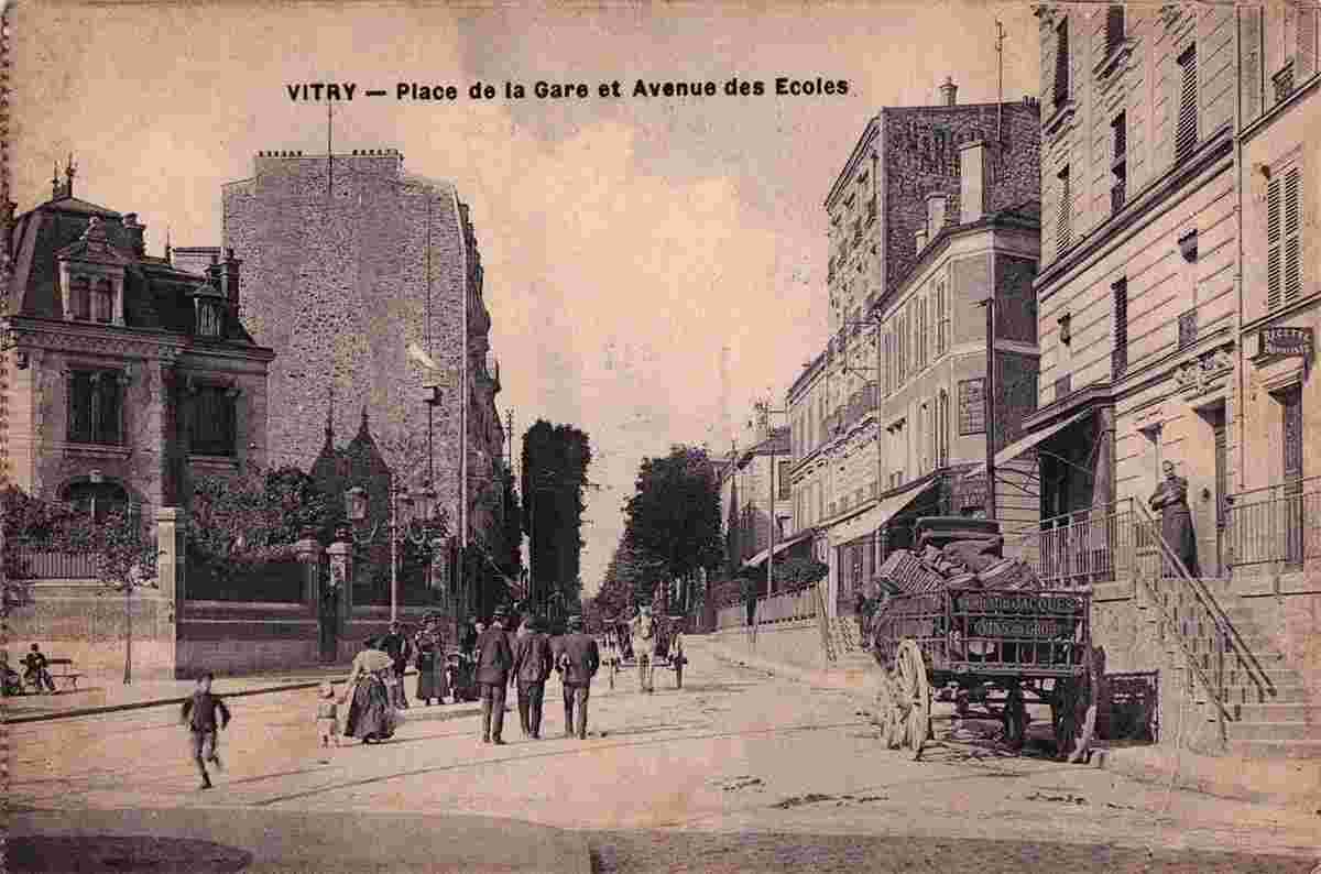 Vitry-sur-Seine. La Place Gare et Avenuе des Ecoles
