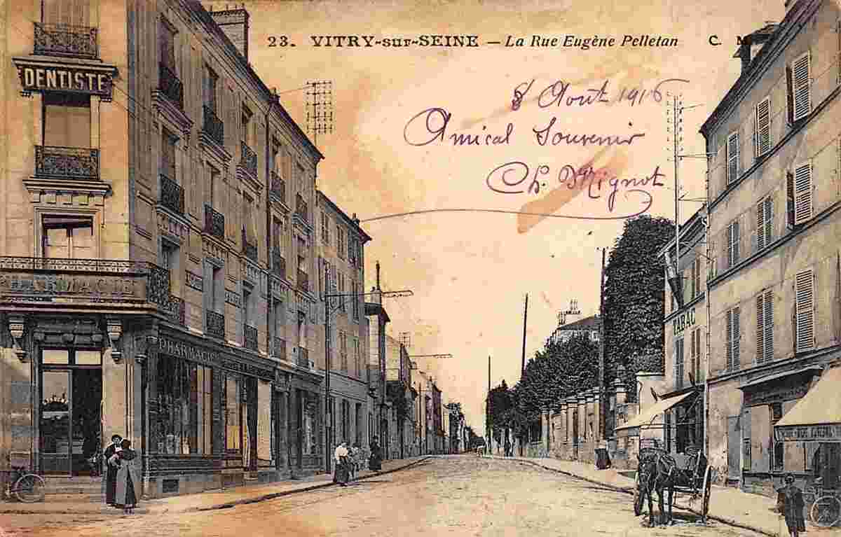 Vitry-sur-Seine. La Rue Eugène Pelletan, 1916