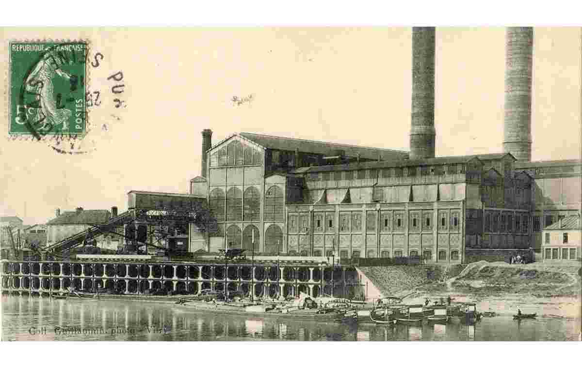Vitry-sur-Seine. Quai du port à l'Anglais, Usine électrique Thomson, 1913